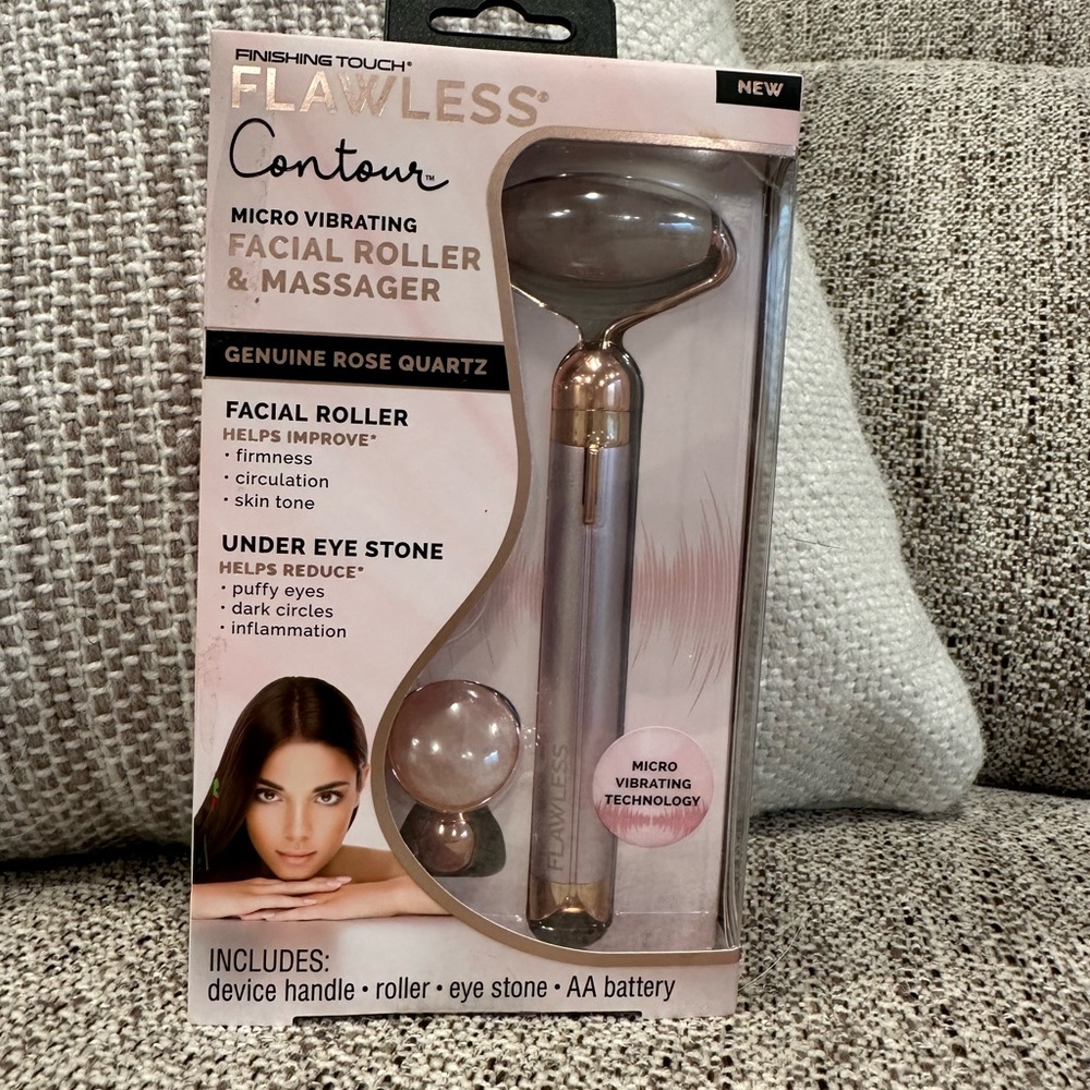 Finishing touch FLAWLESS contour micro vibrating facial roller and massager